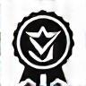 Icon representing an accreditation badge or seal.