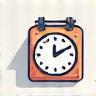 Icon representing online learning flexibility with a calendar and clock.